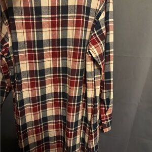 Women’s Plaid Shirt - Red and Blue